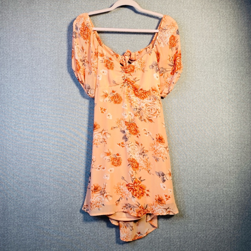 NEW Blue Rain Francesca’s Large Women’s Off The Shoulder Tie Back Mini Dress